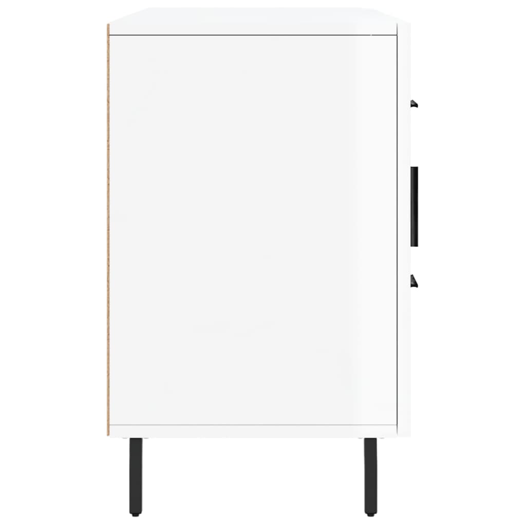 skænk 100x36x60 cm konstrueret træ hvid højglans