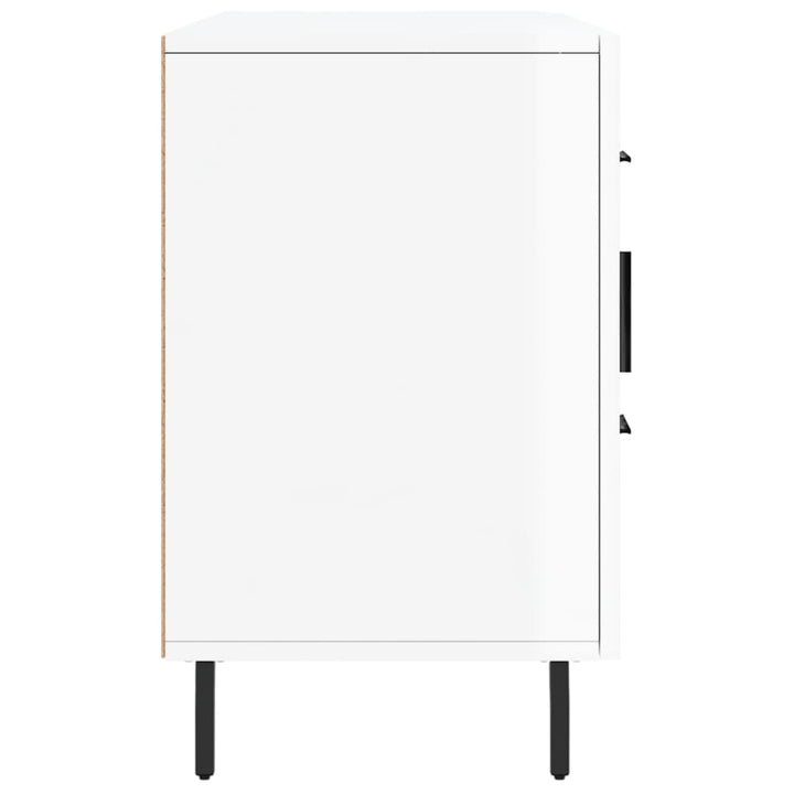 skænk 100x36x60 cm konstrueret træ hvid højglans