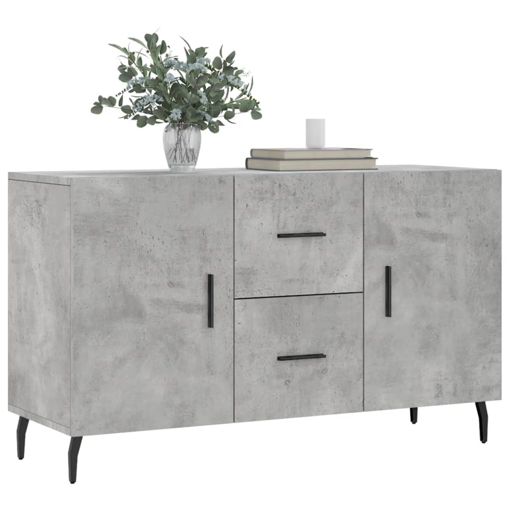 skænk 100x36x60 cm konstrueret træ betongrå