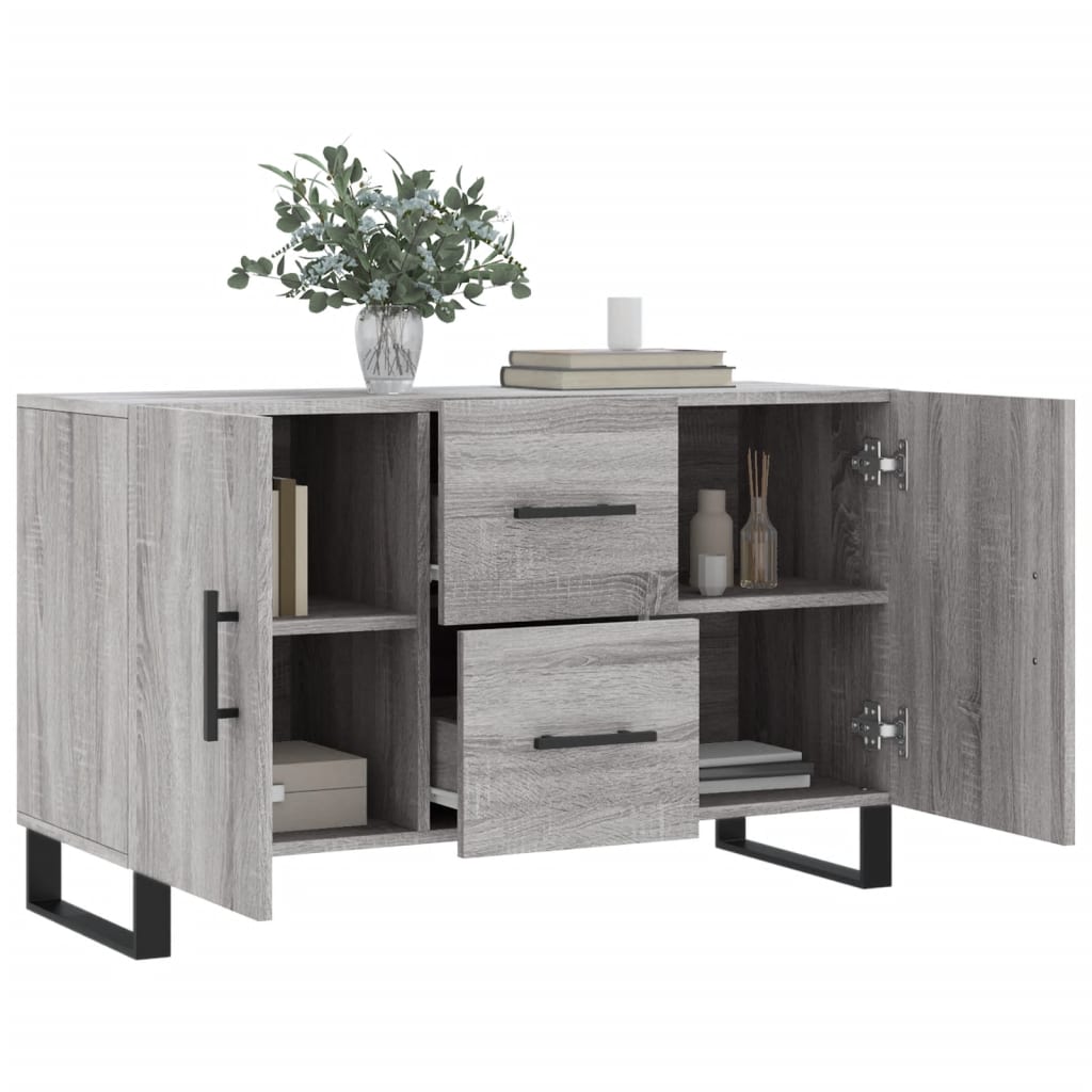skænk 100x36x60 cm konstrueret træ grå sonoma-eg