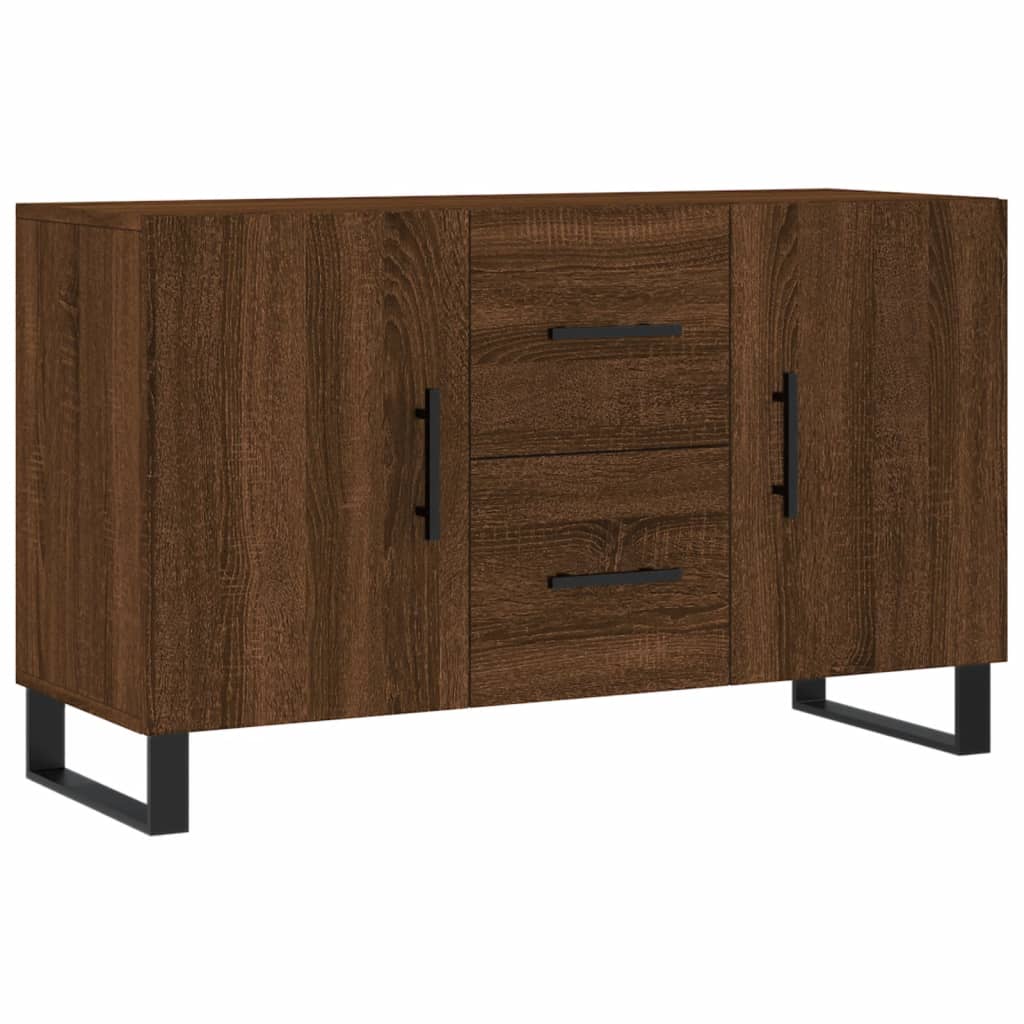 skænk 100x36x60 cm konstrueret træ brun egetræsfarve