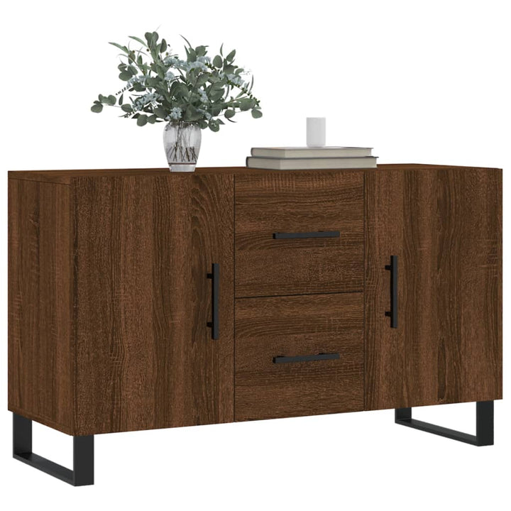 skænk 100x36x60 cm konstrueret træ brun egetræsfarve