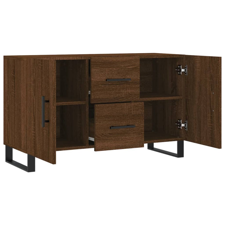 skænk 100x36x60 cm konstrueret træ brun egetræsfarve