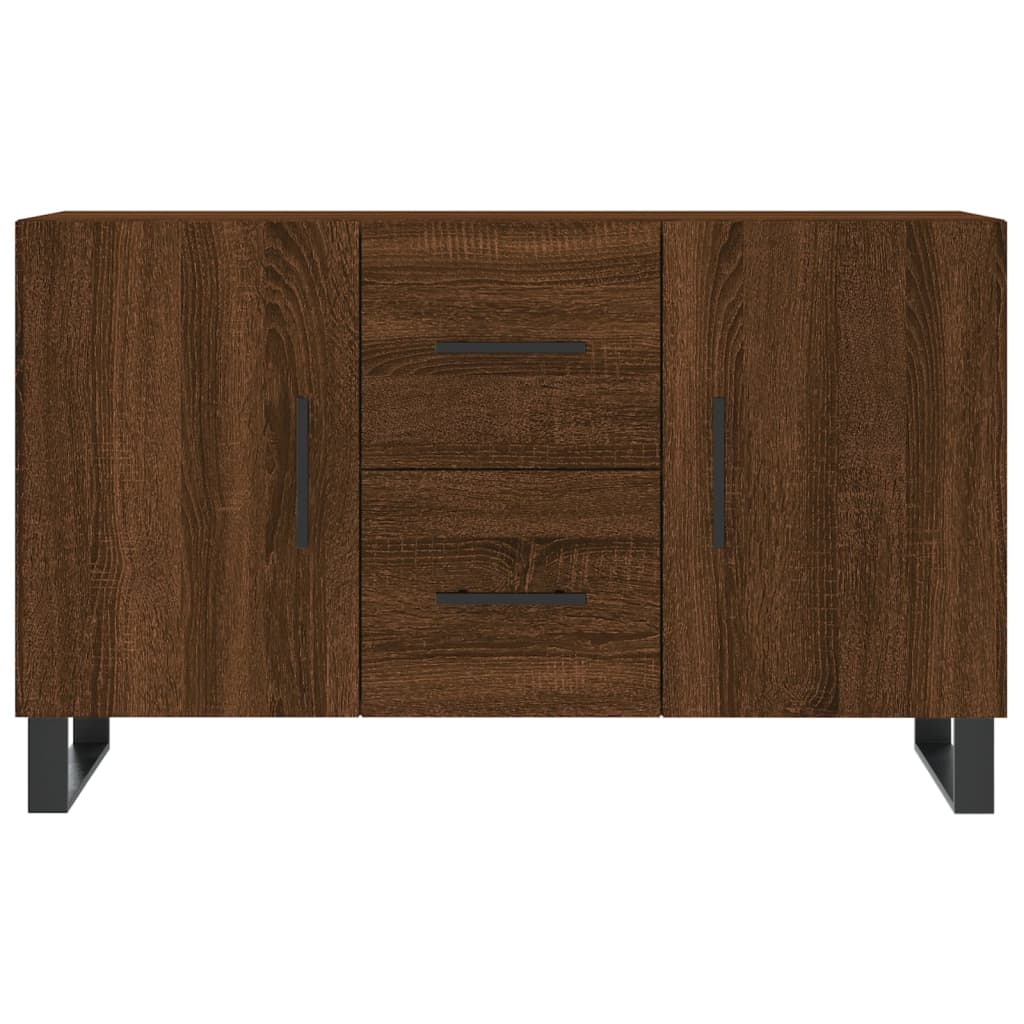 skænk 100x36x60 cm konstrueret træ brun egetræsfarve