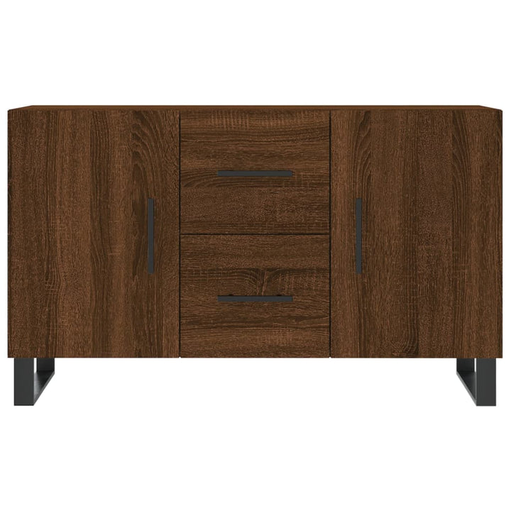 skænk 100x36x60 cm konstrueret træ brun egetræsfarve