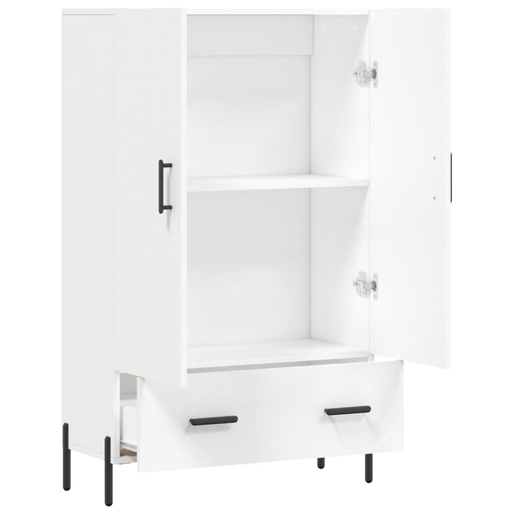 skab 69,5x31x115 cm konstrueret træ hvid