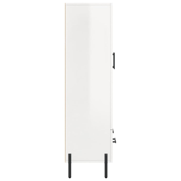 skab 69,5x31x115 cm konstrueret træ hvid højglans