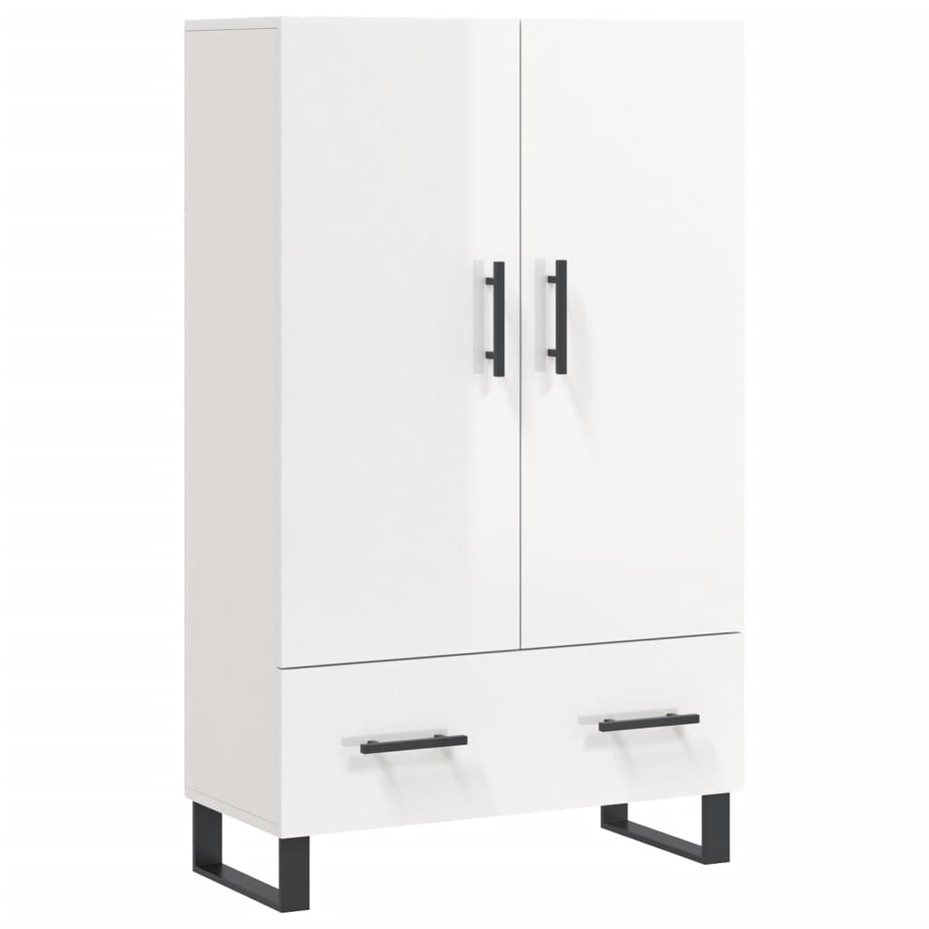 skab 69,5x31x115 cm konstrueret træ hvid højglans