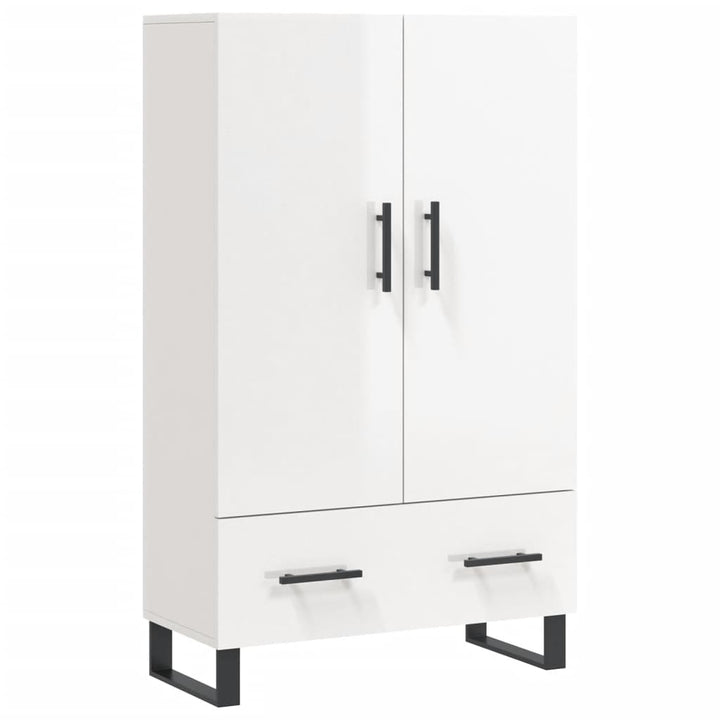 skab 69,5x31x115 cm konstrueret træ hvid højglans