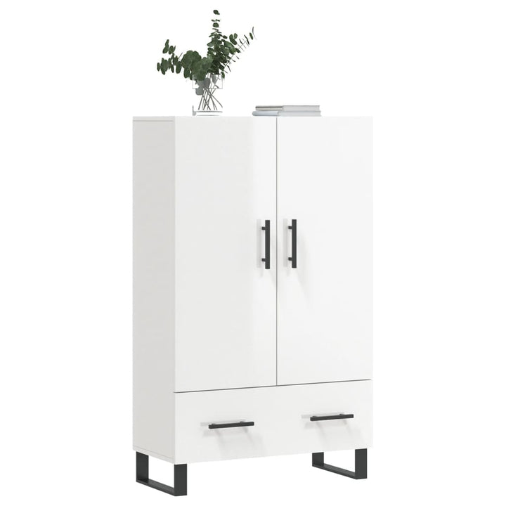 skab 69,5x31x115 cm konstrueret træ hvid højglans