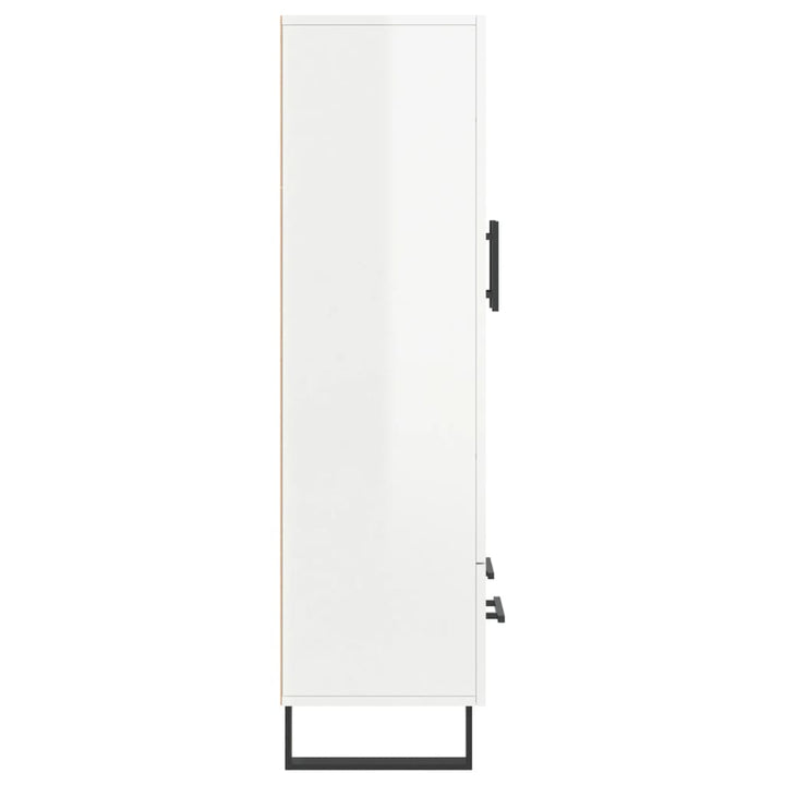 skab 69,5x31x115 cm konstrueret træ hvid højglans