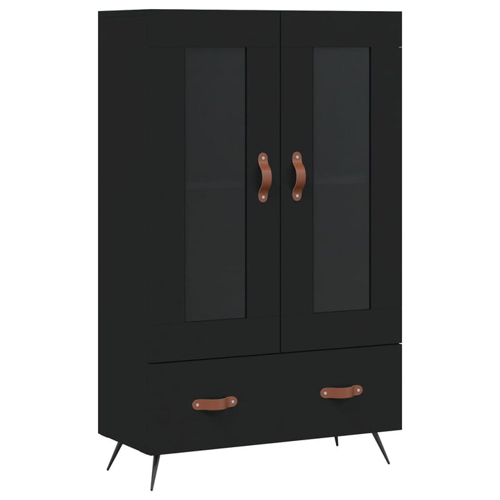 skab 69,5x31x115 cm konstrueret træ sort