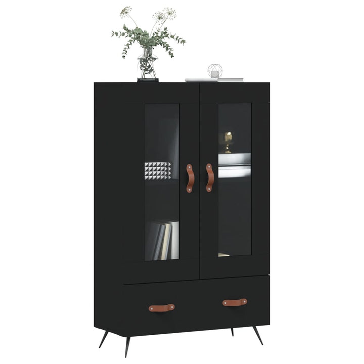 skab 69,5x31x115 cm konstrueret træ sort