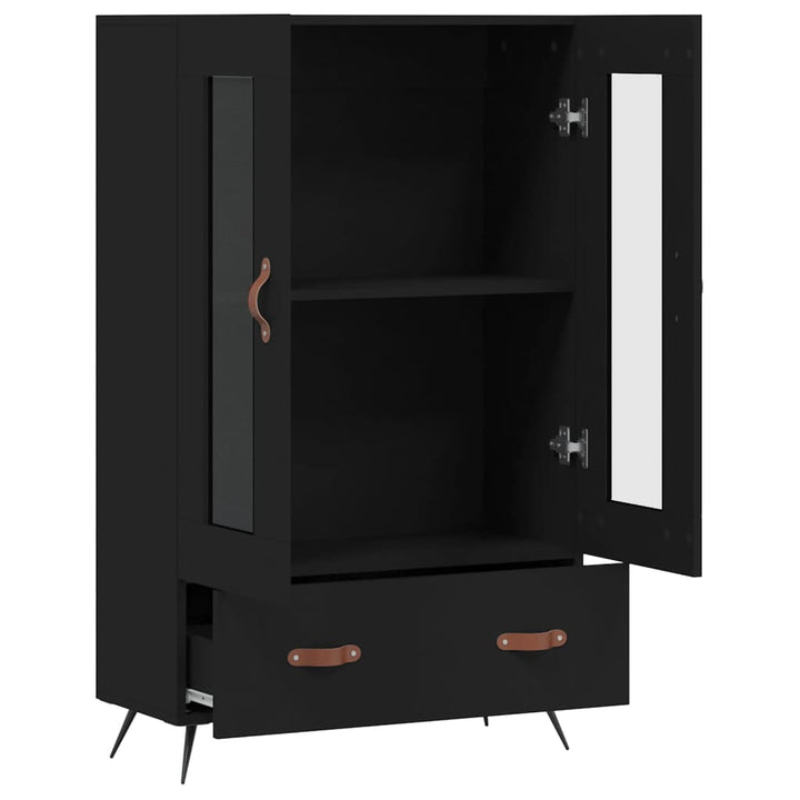 skab 69,5x31x115 cm konstrueret træ sort