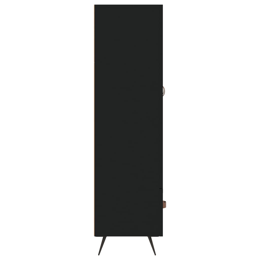 skab 69,5x31x115 cm konstrueret træ sort