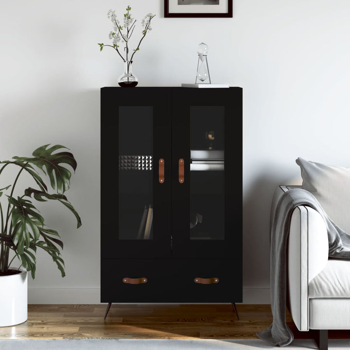 skab 69,5x31x115 cm konstrueret træ sort