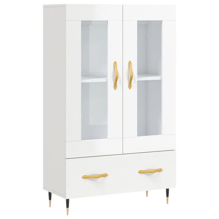 skab 69,5x31x115 cm konstrueret træ hvid højglans