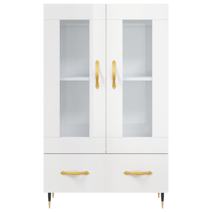 skab 69,5x31x115 cm konstrueret træ hvid højglans