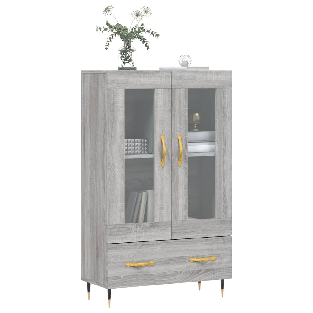 skab 69,5x31x115 cm konstrueret træ grå sonoma-eg