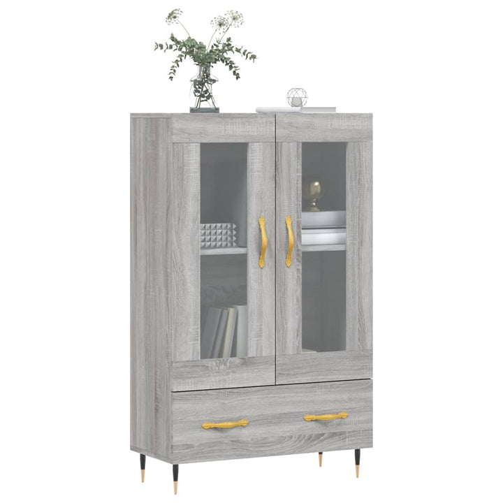 skab 69,5x31x115 cm konstrueret træ grå sonoma-eg