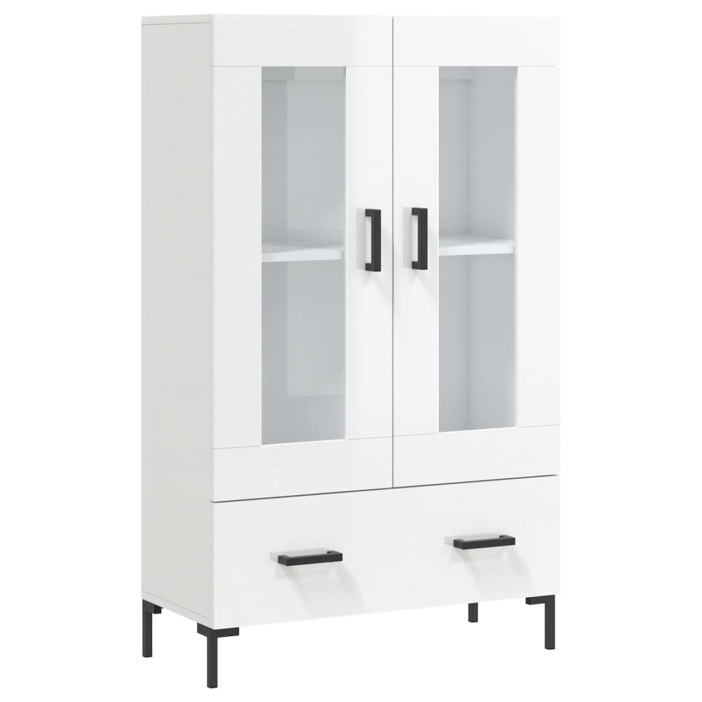 skab 69,5x31x115 cm konstrueret træ hvid højglans