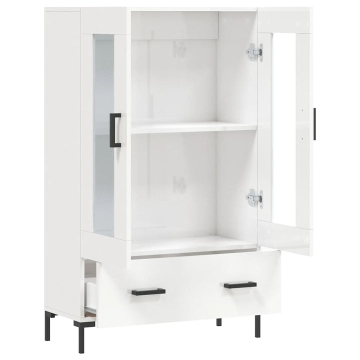 skab 69,5x31x115 cm konstrueret træ hvid højglans