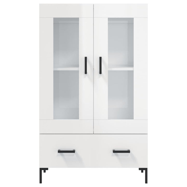 skab 69,5x31x115 cm konstrueret træ hvid højglans