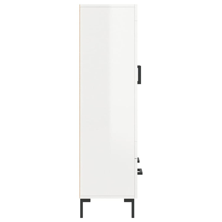 skab 69,5x31x115 cm konstrueret træ hvid højglans