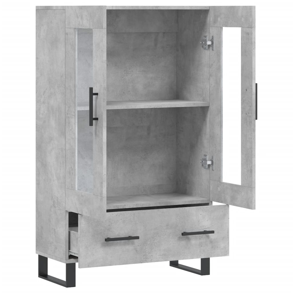 skab 69,5x31x115 cm konstrueret træ betongrå