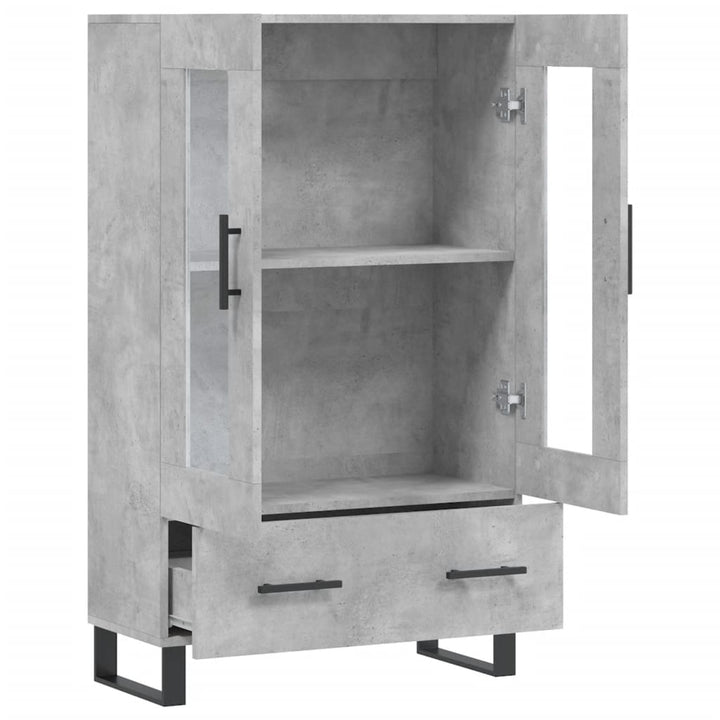 skab 69,5x31x115 cm konstrueret træ betongrå