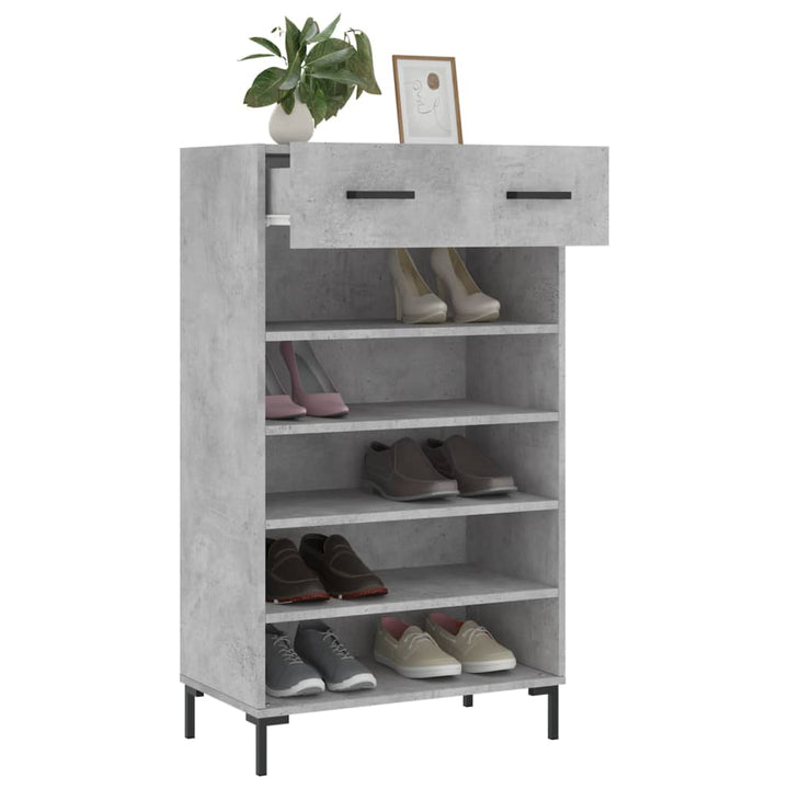 skoreol 60x35x105 cm konstrueret træ betongrå