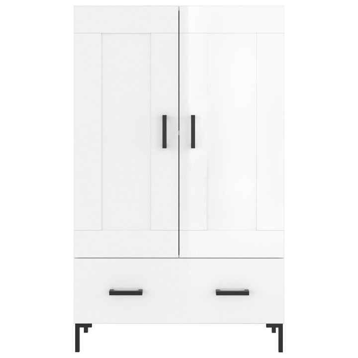 skab 69,5x31x115 cm konstrueret træ hvid højglans