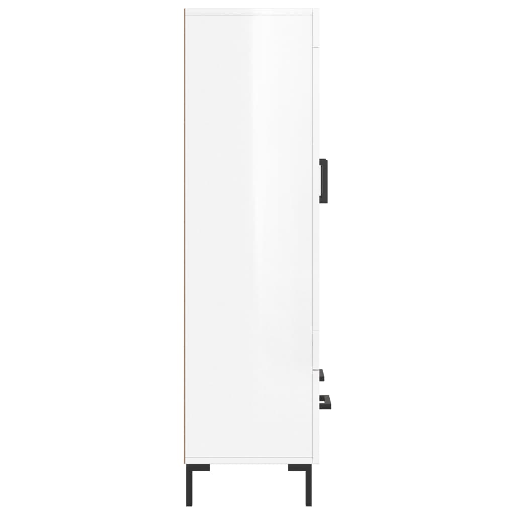 skab 69,5x31x115 cm konstrueret træ hvid højglans
