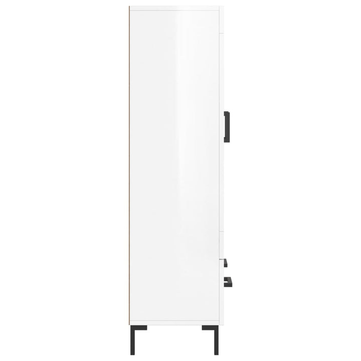 skab 69,5x31x115 cm konstrueret træ hvid højglans