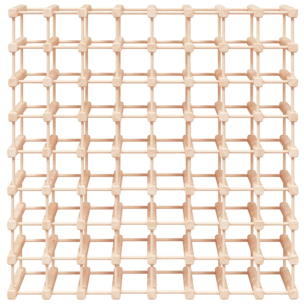 vinreol til 72 flasker 90,5x23x90,5 cm massivt fyrretræ