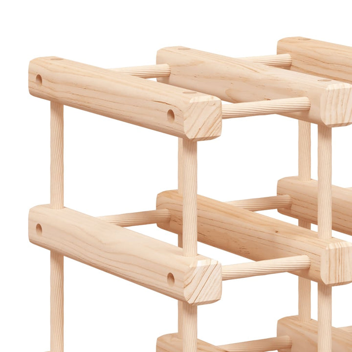 vinreol til 72 flasker 90,5x23x90,5 cm massivt fyrretræ