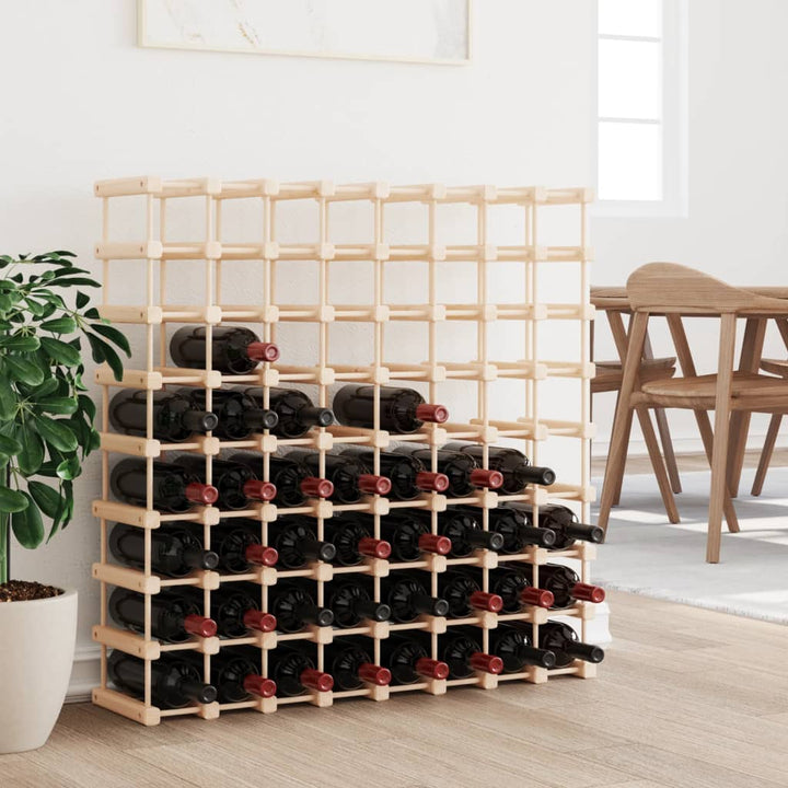 vinreol til 72 flasker 90,5x23x90,5 cm massivt fyrretræ