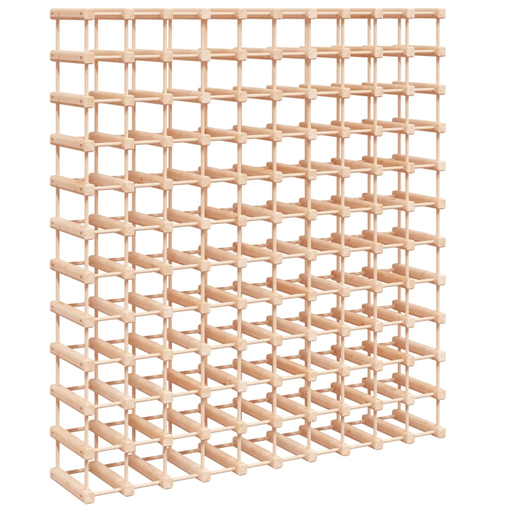 vinreol til 120 flasker 112,5x23x123,5 cm massivt fyrretræ