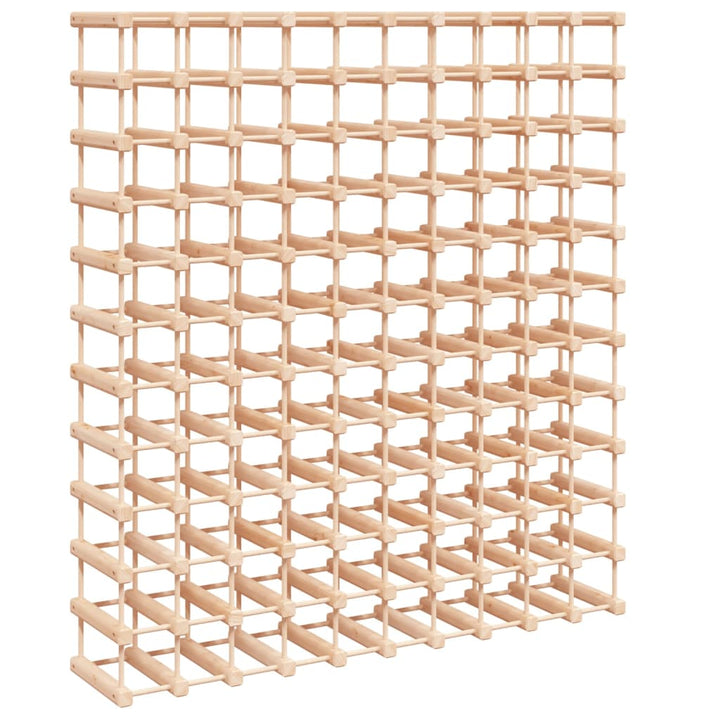 vinreol til 120 flasker 112,5x23x123,5 cm massivt fyrretræ