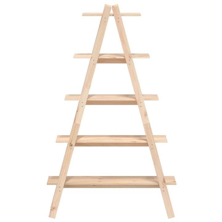 A-formet reol med 5 hylder 110x40x180,5 cm massivt fyrretræ