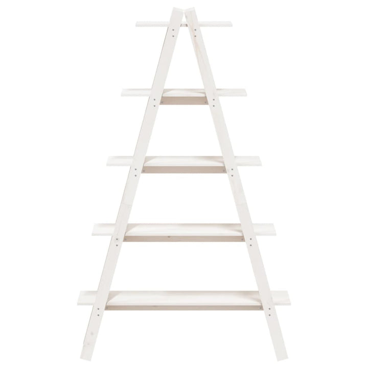 A-formet reol med 5 hylder 110x40x180,5 cm massivt fyrretræ