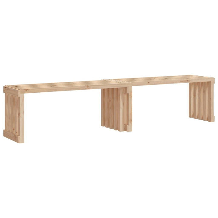 havebænk 212,5x40,5x45 cm udvideligt design massivt fyrretræ