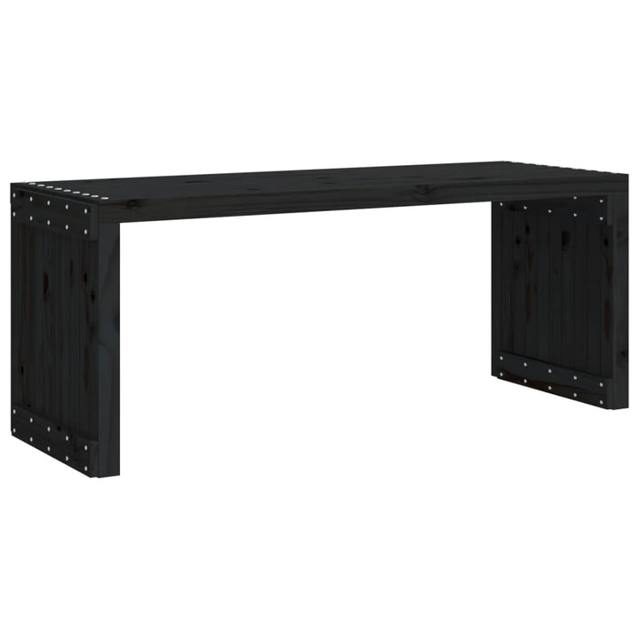 havebænk 212,5x40,5x45 cm udvideligt design massivt fyr sort
