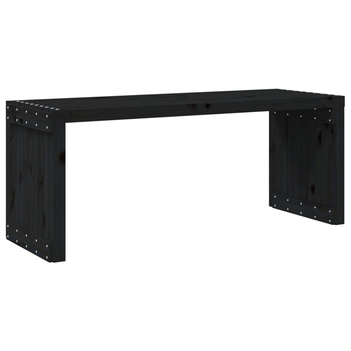 havebænk 212,5x40,5x45 cm udvideligt design massivt fyr sort
