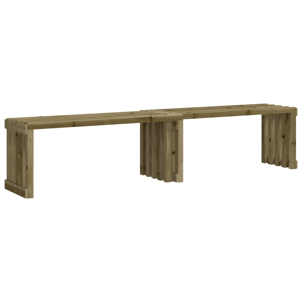 havebænk 212,5x40,5x45 cm udvideligt design imprægneret fyr