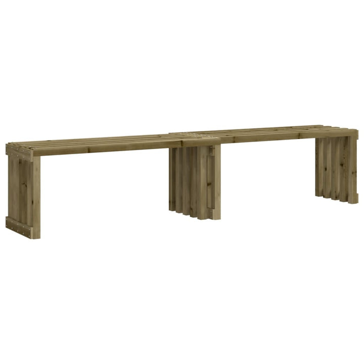 havebænk 212,5x40,5x45 cm udvideligt design imprægneret fyr