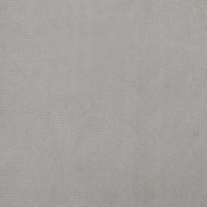 lænestol med fodskammel velour lysegrå