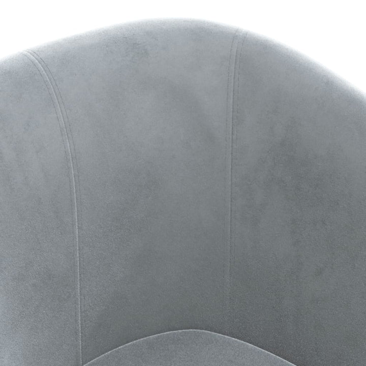 lænestol med fodskammel velour mørkegrå