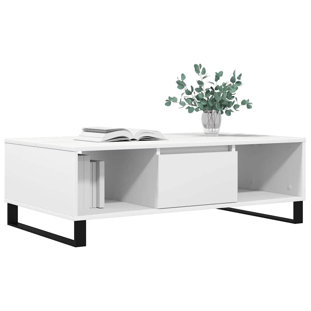 sofabord 104x60x35 cm konstrueret træ hvid