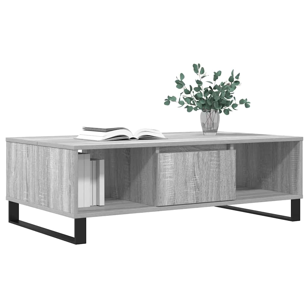 sofabord 104x60x35 cm konstrueret træ grå sonoma-eg